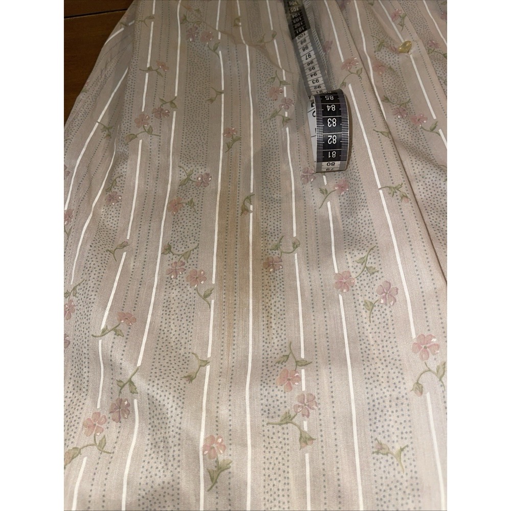 Vintage Long Nightgown Satin Granny Cottagecore Women XXL Flower Detail - Picture 6 of 12